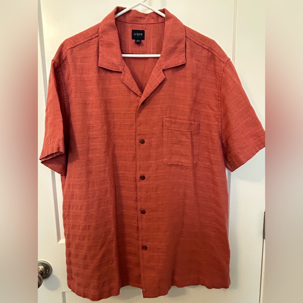 NEVER WORN J Crew Men's Terracotta Casual Shirt..Size XL. So Comfortable!